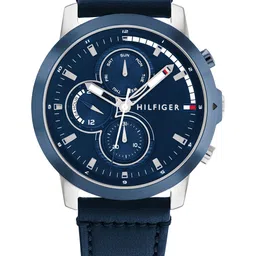Tommy Hilfiger Men Dial & Leather Bracelet Style Straps Analogue Watch TH1792051-image-57