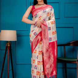 MIMOSA Woven Design Zari Art Silk Kanjeevaram Saree-image-20