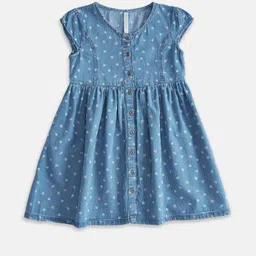 Pantaloons Junior Blue A-Line Dress-picture-15