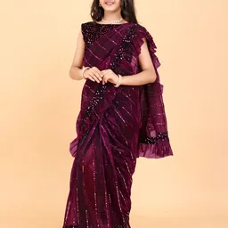 Shrithi Fashion Fab Embellished Sequinned Ready to Wear Saree-47