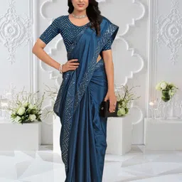 Pionex Sequinned Pure Chiffon Saree-picture-47
