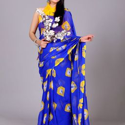 VL SAREES Printed Pure Chiffon Bandhani Saree-image-88