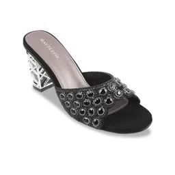 Mochi Embellished Open Toe Block Heels-69
