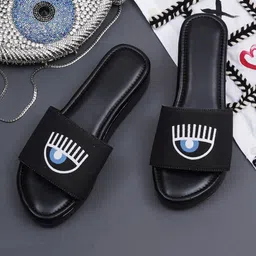 HASTEN Printed Open Toe Flatform Heels-18