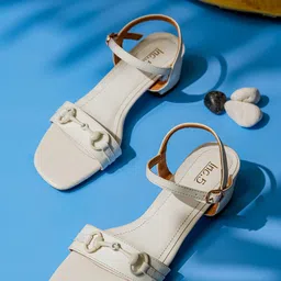 Inc 5 Textured Buckle Detail Block Heels-15