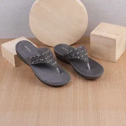 Metro Embellished Open Toe Comfort Heels-26