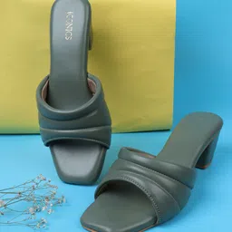 ICONICS Green Block Heels-picture-13