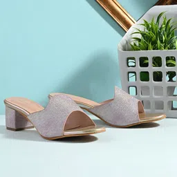 CLOG LONDON Textured Open Block Heels-56