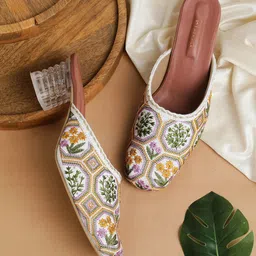 Kiana Embroidered Block Heeled Mules-picture-12