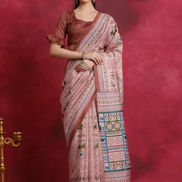 Saree mall Warli Printed Dabu Saree-42