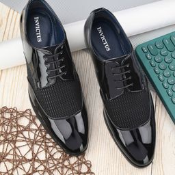 INVICTUS Men Textured Formal Derbys-image-115