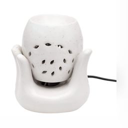 Crazy Sutra White Ceramic Electric Diffuser Stylish Hand Shape Oil Burner Lamp-36