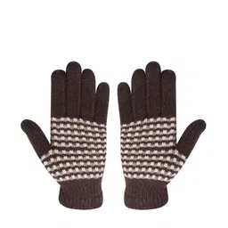LOOM LEGACY Men Winter Acrylic Patterned Gloves-image-35