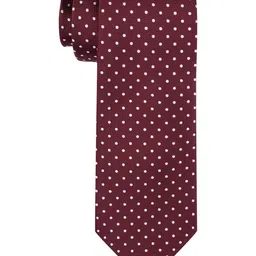 The Tie Hub Men Maroon & White Printed Broad Tie-image-62