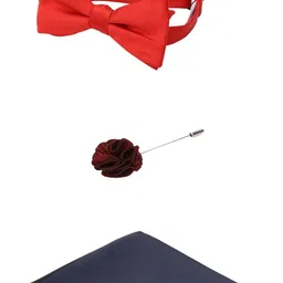 Louis Philippe Men Red Bow Tie Accessory Gift Set-43