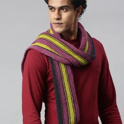 Magic Needles Men Self Design Acrylic Scarf-image-59