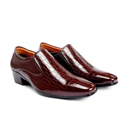 Bxxy Men Square Toe Slip-On Elevator Formal Shoes-image-98