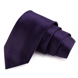 PELUCHE Men Purple Woven Design Broad Tie-image-17