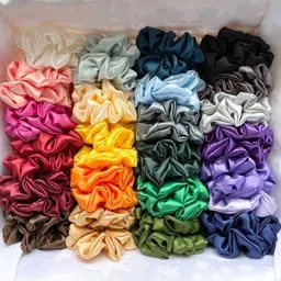 DN Creation Set Of 24 Satin Ponytail Holders-45