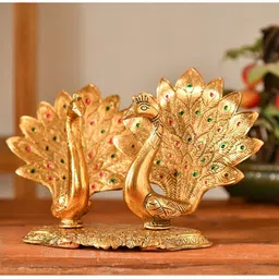 Fashion Bizz Gold-Toned Peacock Showpiece-33