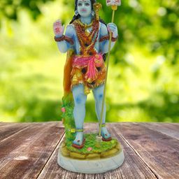 Gallery99 Blue & Orange Hand painted Lord Shiv Ji Idol Showpieces-image-55