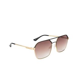 OPIUM Men Brown Lens & Gold-Toned Rectangle Sunglasses with UV Protected Lens-image-1