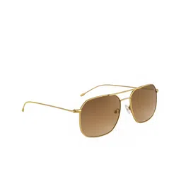 OPIUM Men Brown Lens & Gold-Toned Rectangle Sunglasses with UV Protected Lens OP-1918-C01-56