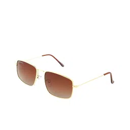 Micelo Martin Men Brown Lens & Gold-Toned Square Sunglasses with UV Protected Lens-6