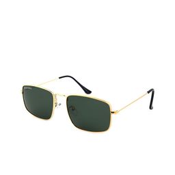 Micelo Martin Men Green Lens & Gold-Toned Square Sunglasses with UV Protected Lens-image-3