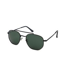 Micelo Martin Men Green Lens & Black Aviator Sunglasses with UV Protected Lens MM1005 C2-18