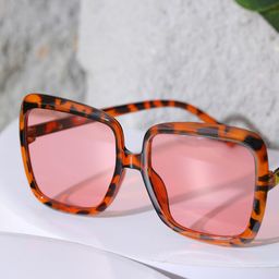 Jazz and Sizzle Women Pink Lens & Brown Wayfarer Sunglasses with UV Protected Lens-54
