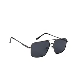 AISLIN Unisex Wayfarer Sunglass with UV Protected Lens ES_13493-96-AS-K1011-BLK-GUN-WF-23