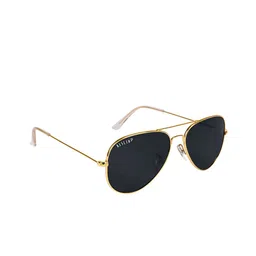 AISLIN Unisex Aviator Sunglasses with Polarised Lens ES_13096-95-AS-3025P-BLK-GLD-AV-34
