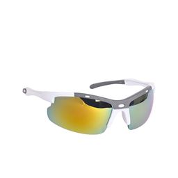 NuVew Unisex Sports Sunglasses with UV Protected Lens ES_16600-34-NW-9142-fGLD-WHGY-SPWA-30