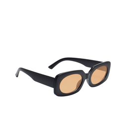 Peter Jones Eyewear Unisex Brown Lens & Black Square Sunglasses with UV Protected 13038TB-7