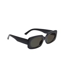 Peter Jones Eyewear Unisex Black Lens Rectangle Sunglasses with UV Protected Lens 13038B-9