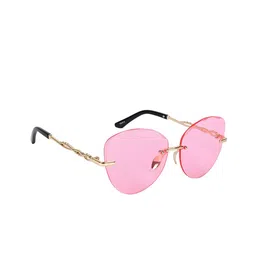 AISLIN Women Cateye Sunglasses with UV Protected Lens ES_14927-89-AS-19046-PNK-GLD-CE-34