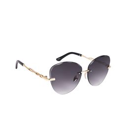 AISLIN Women Cateye Sunglasses with UV Protected Lens ES_14925-89-AS-19046-BLK-GLD-CE-22