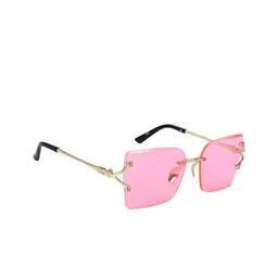 AISLIN Women Square Sunglasses with UV Protected Lens ES_14915-89-AS-3002-PNK-GLD-SQ-18