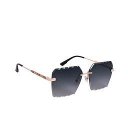 AISLIN Unisex Square Sunglasses with UV Protected Lens ES_12841-91-AS-61030-BLK-GLCM-SQ-56