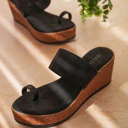 Inc 5 Metallic Printed One Toe Wedge Heels-12
