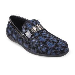 J.FONTINI Men Textured Leather Loafers Shoes-image-12