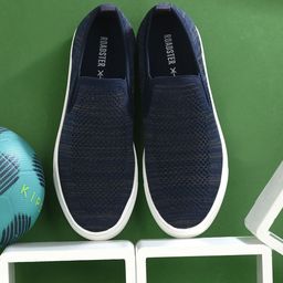 Roadster Men Woven Design Lightweight Slip-On Sneakers-image-46