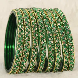 NMII Set Of 8 Zircon Gemstone-studded & Beaded Bangles image 1