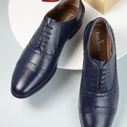LOUIS STITCH Men Textured Genuine Leather Formal Oxfords-image-92