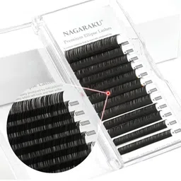 NAGARAKU Women Black Flat Ellipse Magnetic Eyelashes-11