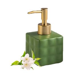 Ekhasa Green and GoldToned Ceramic Soap Dispenser 220 ml-image-23