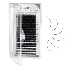 NAGARAKU Premium Classic Synthetics 16 Rows Tray 7-15mm False Eyelash Extensions - Curl J-8