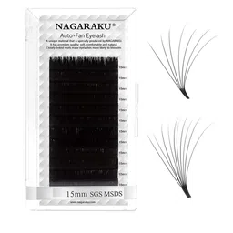 NAGARAKU Women Black Easy Fanning 12 Rows Mega Volume Eyelash Extension - Curl C-43