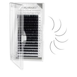 NAGARAKU Premium Classic 16 Rows Tray 7-15mm False Eyelash Extensions - Curl-LC 0.07-19
